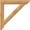 Ekena Millwork Traditional Slat Rough Sawn Bracket w/ Offset Brace, Western Red Cedar, 8"W x 46"D x 46"H BKT0806X46X46TRA06RWR - alternate 3